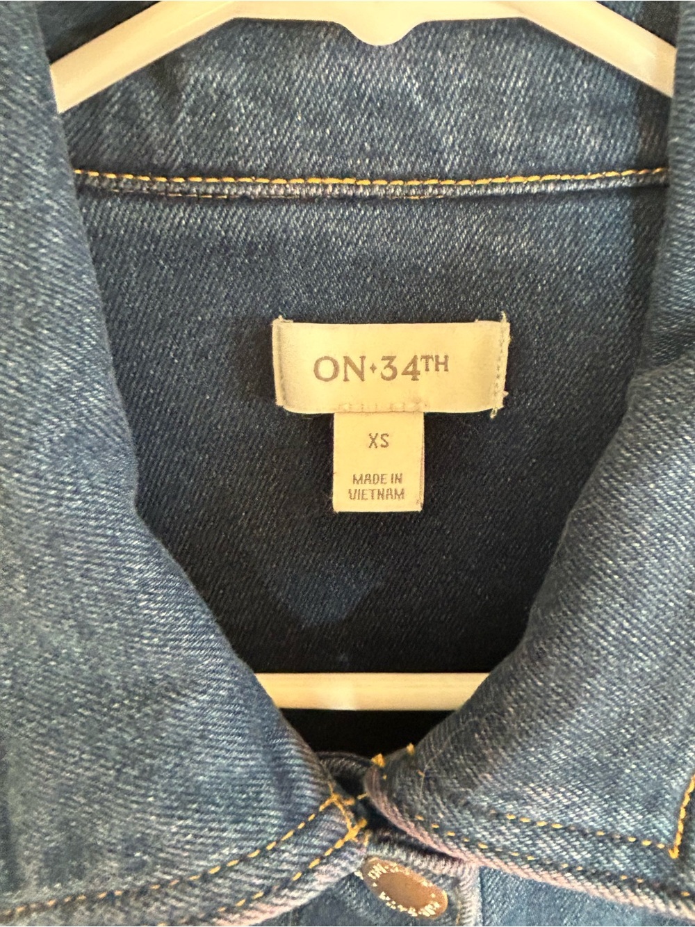 ON 34th Dark Blue Denim Belted Jean Jacket - Picture 4 of 6